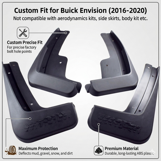 Mud Flaps for 2016-2020 Buick Envision | Splash Guards 4PCS – YC102084