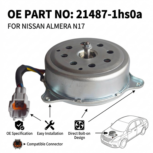 Radiator Cooling Fan Motor for Nissan Almera N17 | 12V OEM 21487-1HS0A