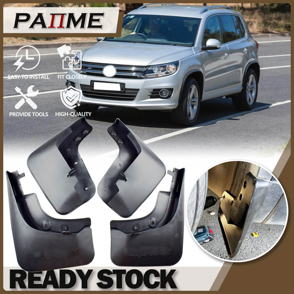 UK MUDFLAPS FOR VW Tiguan Mk1 SUV CUSTOM-FIT Splash Mud Guards Mud Flaps 2008 15 - View #8