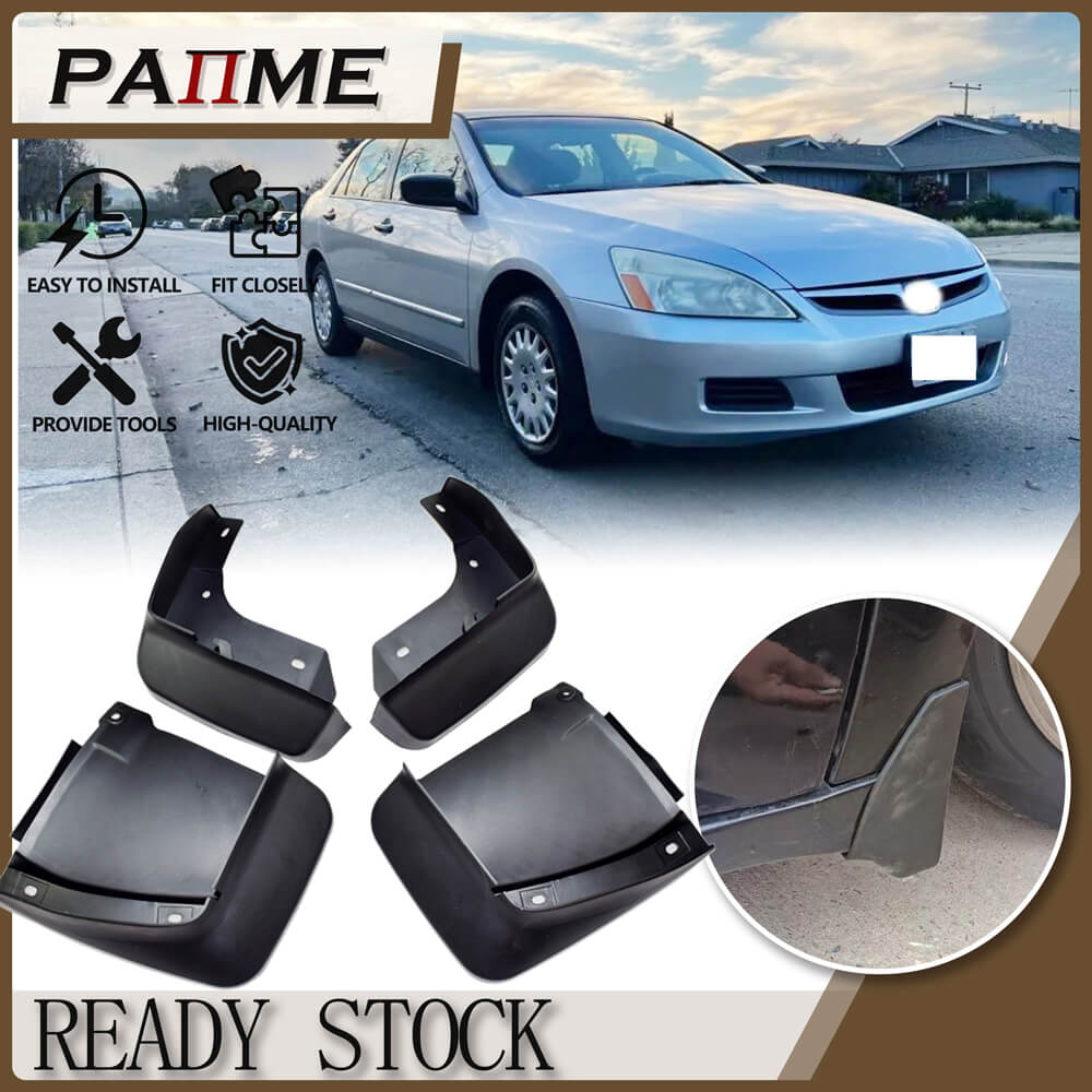 SCITOO 4-Piece Black Mud Flaps For Honda Accord 2003-2007 – Front & Rear Splash Guards - View #8