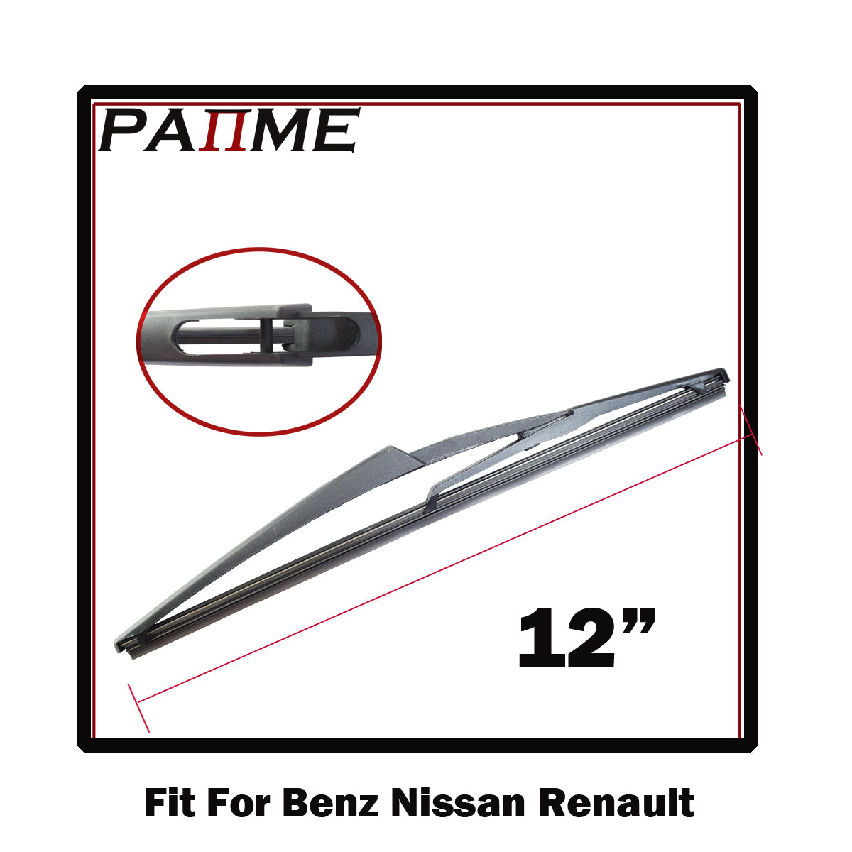 Rear Wiper Blade Fit For Benz Nissan Renault 12"