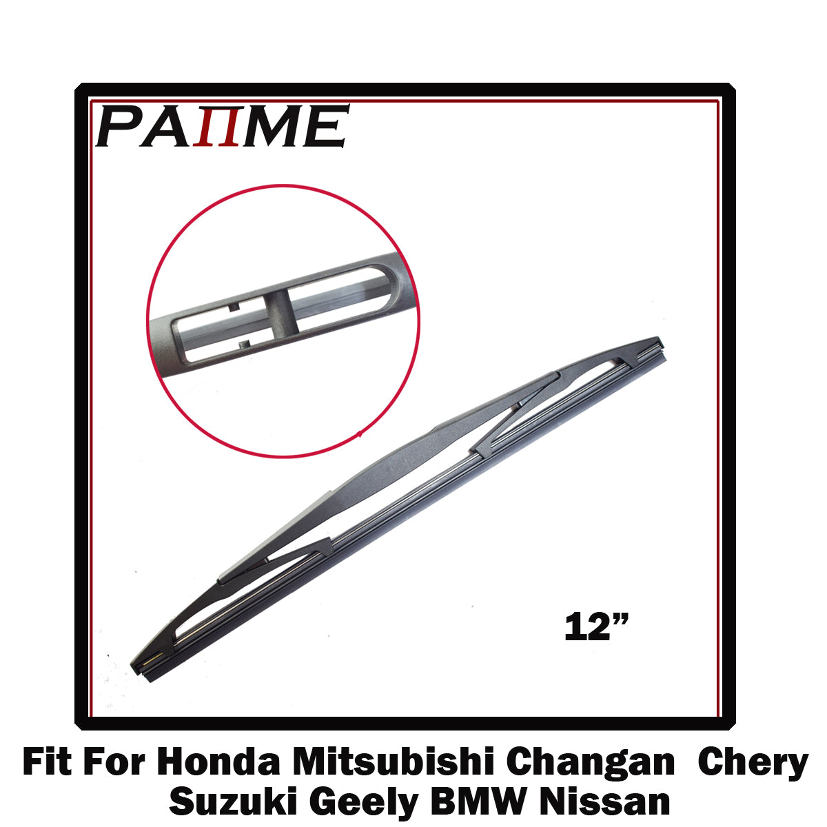 Rear Wiper Blade Fit For Honda BMW Geely Mitsubishi Nissan 12"