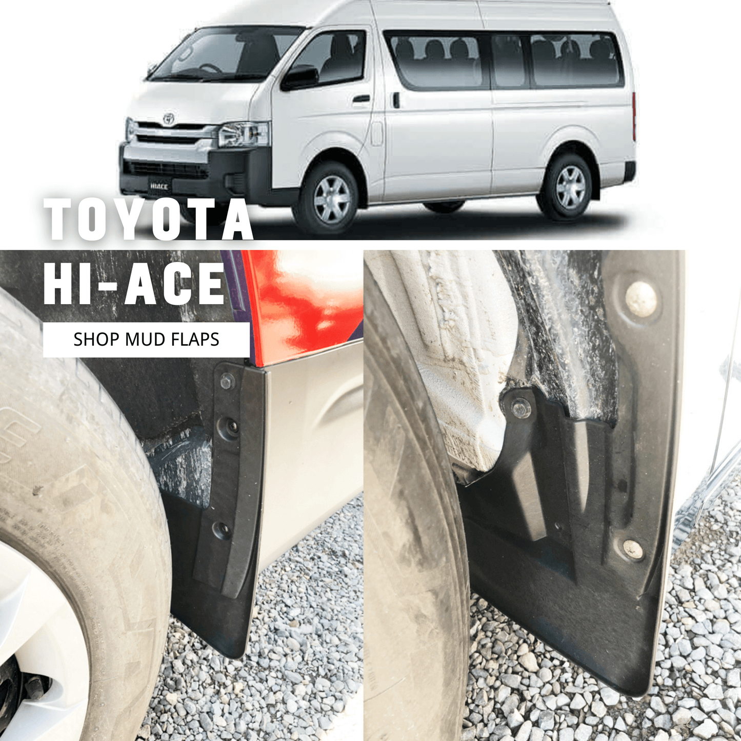 MudFlap for Toyota HiAce Hi-Ace Van 2019 2020 2021 2022 2023 2024 -paitime us stock YC101079