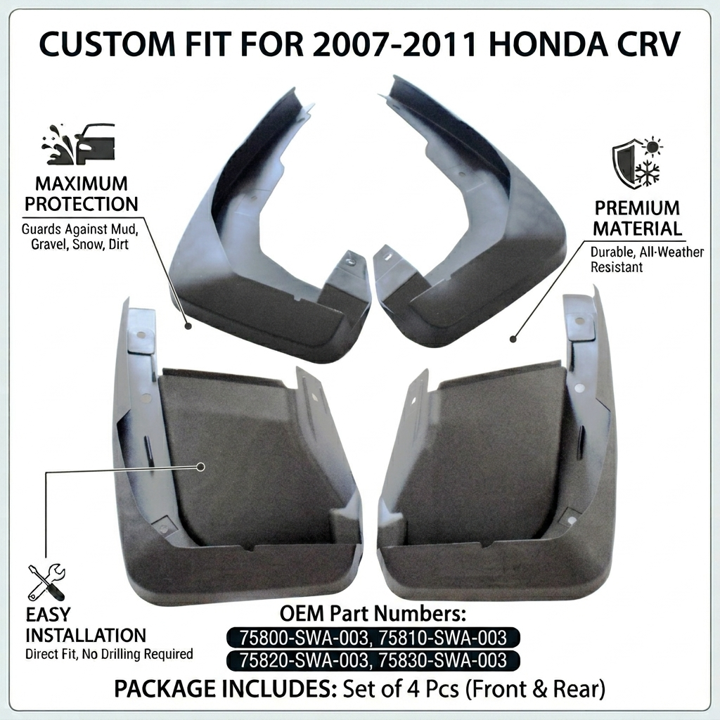 Mud Flaps for Honda CR-V 2007-2011 | OEM 75800-SWA-003 YC101068