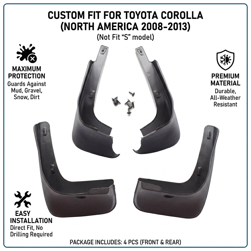 Mud Flaps Fit For Toyota Corolla 2008-2013 76622-02080 YC101004