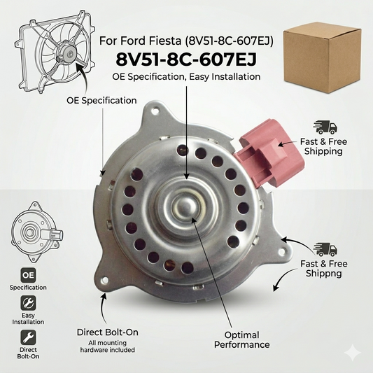 Radiator Cooling Fan Motor for Ford Fiesta | 12V OEM 8V51-8C-607EJ