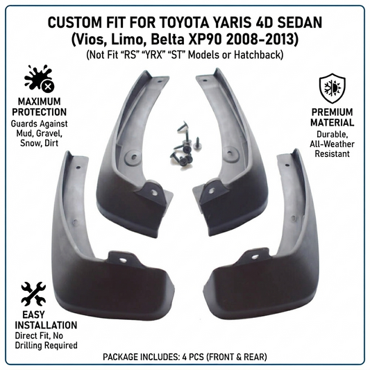 Mud Flaps fit for Toyota Vios 2008-2013 00016-52708 YC1009