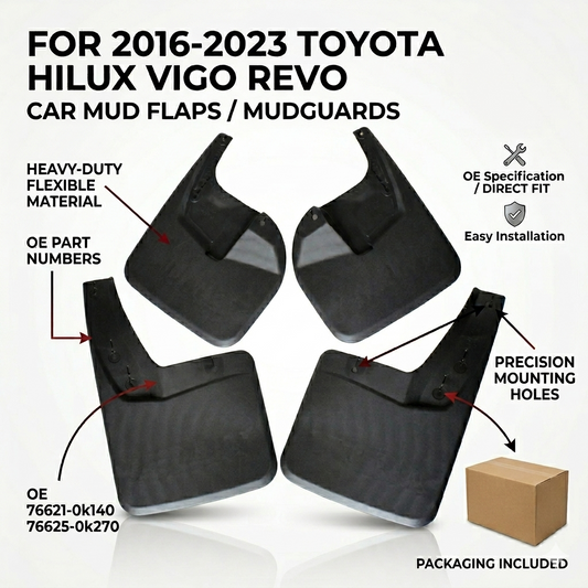Mud Flaps for Toyota Hilux Vigo Revo 4WD  Trd 2016 2017 2018 2019 2020 2021 2022 2023 76625-0k270