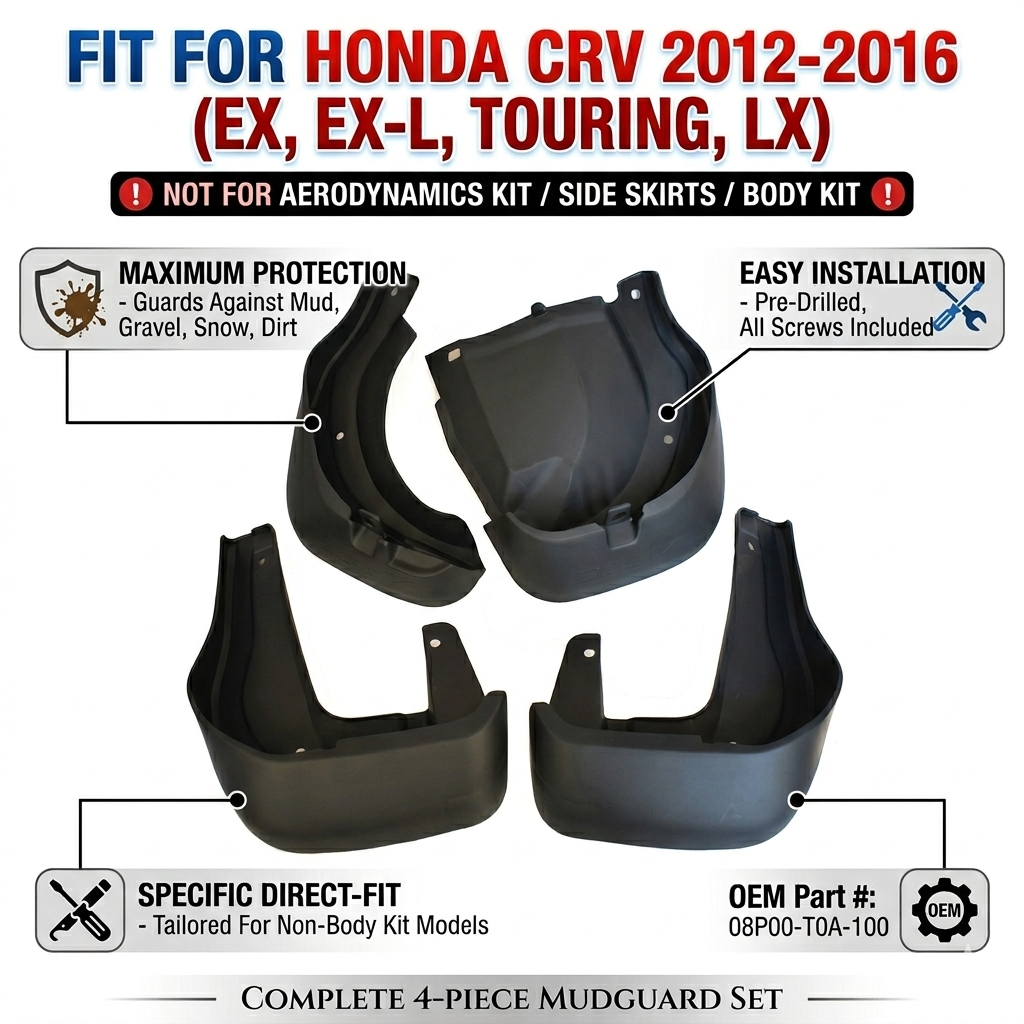 Mud Flaps for Honda CR-V 2012-2016 – OEM YC101059 Splash Guards
