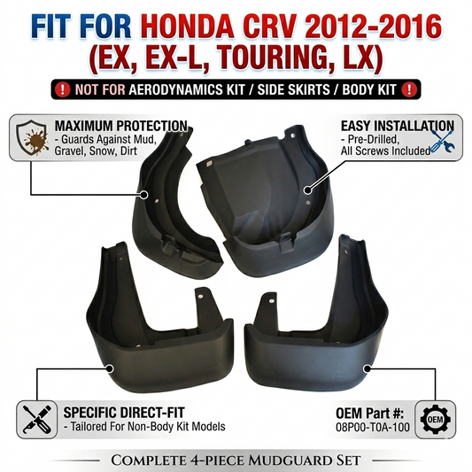 Mud Flaps for Honda CR-V 2012-2016 – OEM YC101059 Splash Guards