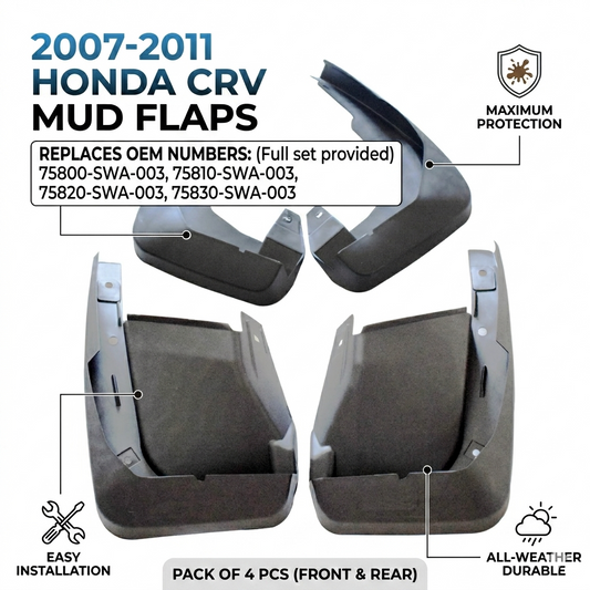 Mud Flaps for Honda CR-V 2007-2011 – OEM 75800-SWA-003 YC101068 Splash Guards