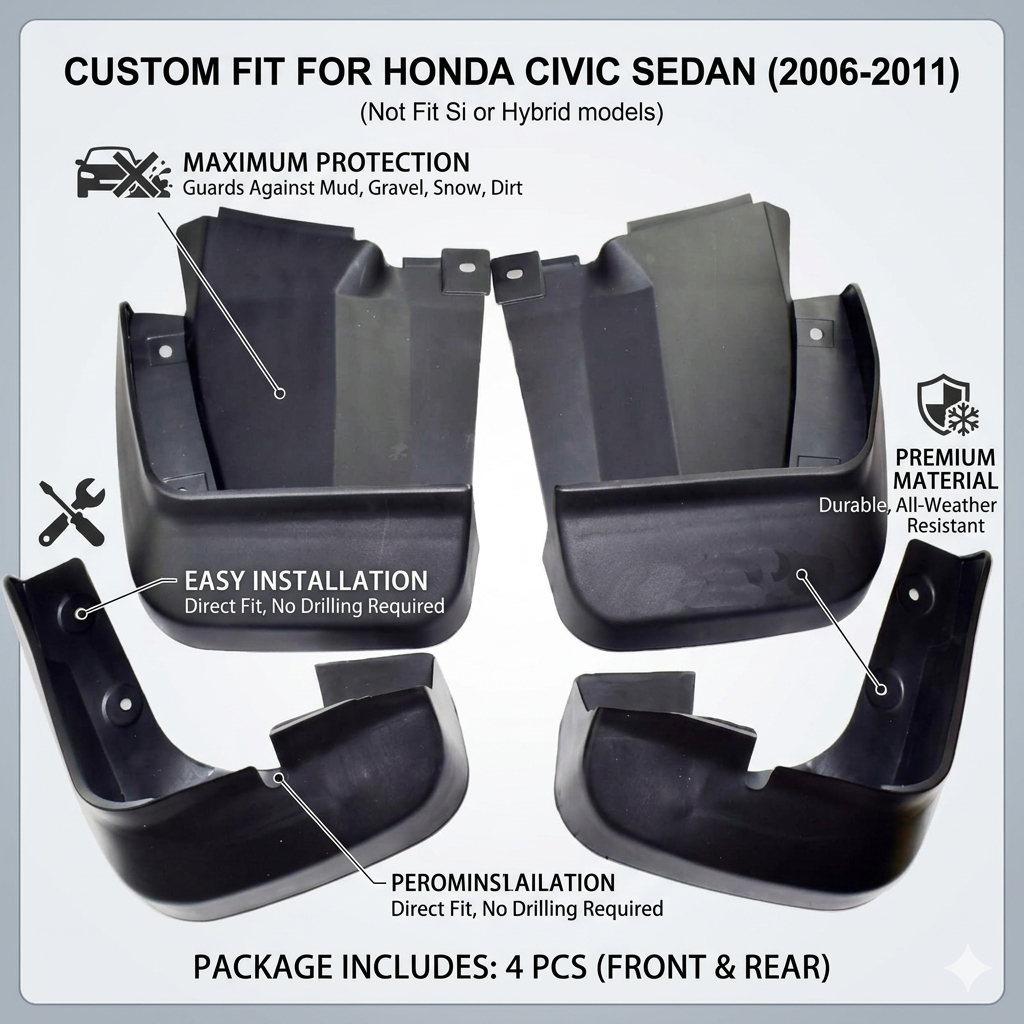 Mud Flaps for Honda Civic 2007-2011 | OEM YC101069