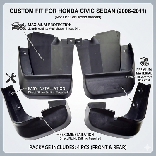 Mud Flaps for Honda Civic 2007-2011 | OEM YC101069