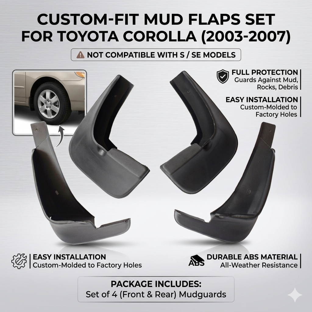 Mud Flaps for Toyota Corolla 2003-2007 | OEM YC101070