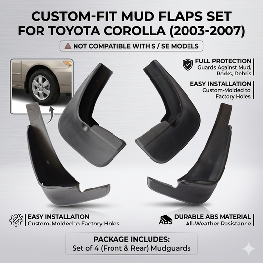 Mud Flaps for Toyota Corolla 2003-2007 | OEM YC101070
