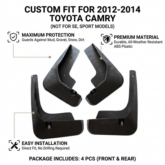 Mud Flaps Fit Toyota Camry 2012 2013 2014 PU060-33012-P1 YC101077