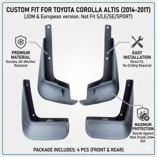 Mud Flaps for Toyota Corolla 2014-2018 – OEM YC101126 Splash Guards