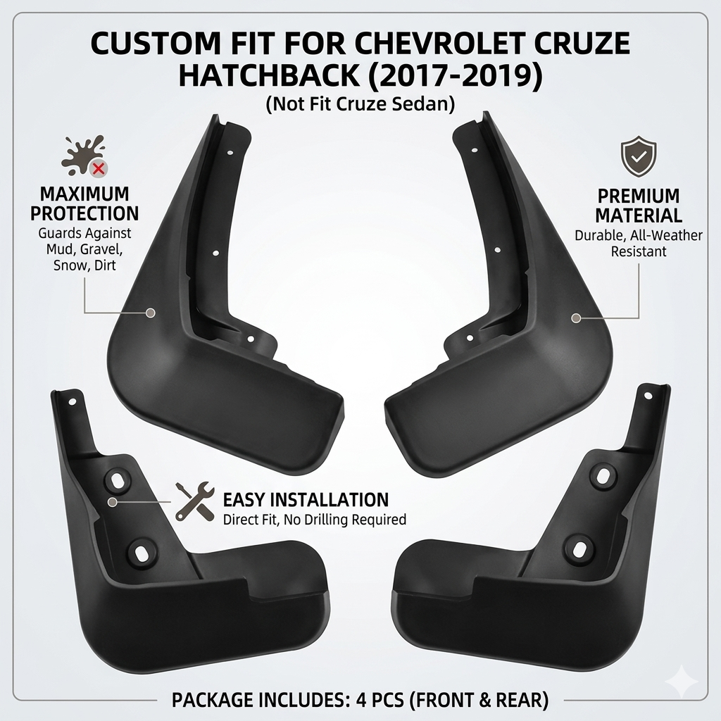 Mud Flaps for Chevrolet Cruze Hatchback 2017-2019 | OEM YC101137
