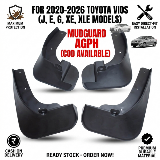 Mud Flaps for Toyota Vios 2020-2026 – OEM YC101173 Splash Guards