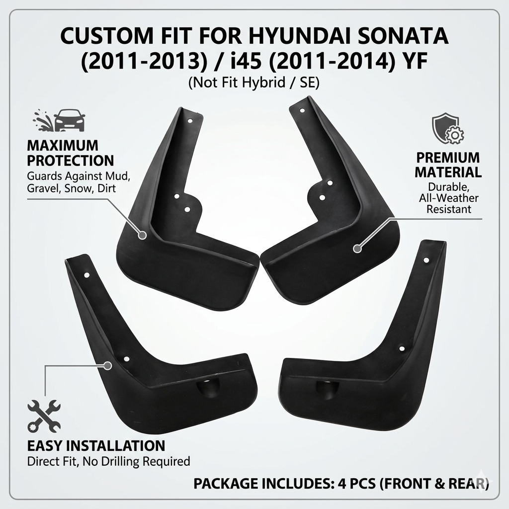 Mud Flaps for Hyundai Sonata I45 YF 2011-2013 | OEM 86831-3S000 YC101192