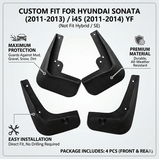 Mud Flaps for Hyundai Sonata I45 YF 2011-2013 | OEM 86831-3S000 YC101192