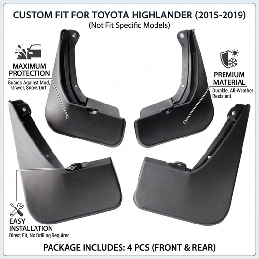 Mud Flaps for Toyota Highlander / Kluger 2015-2019 | OEM YC101199