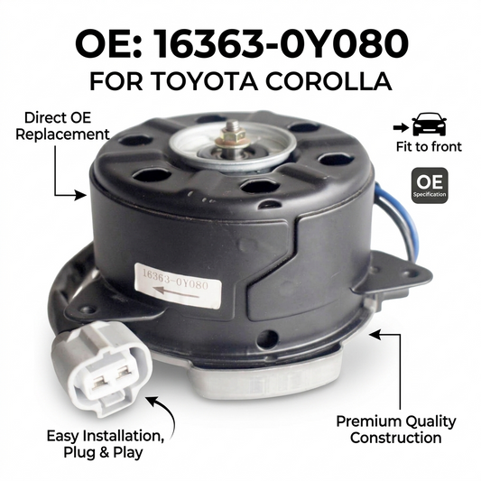 Radiator Cooling Fan Motor for Toyota Corolla | OEM 16363-0Y080 YC1030