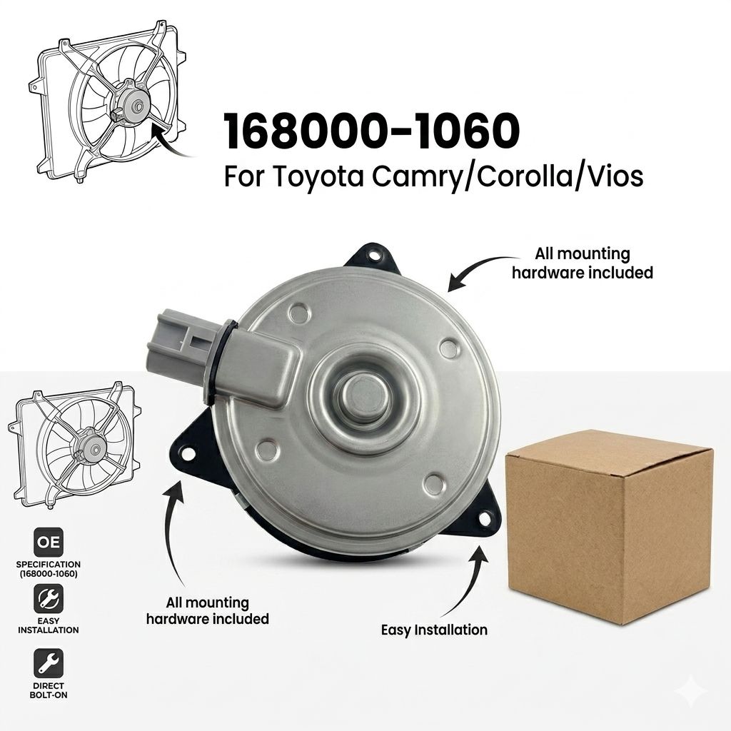 Radiator Cooling Fan Motor for Toyota Camry / Corolla / Vios | OEM 16363-0M010 YC1053