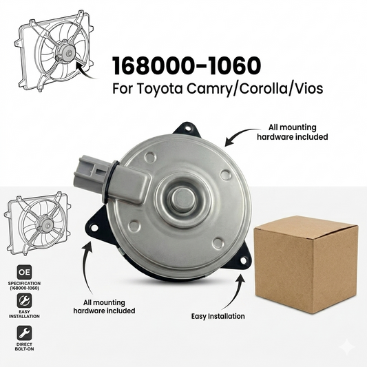 Radiator Cooling Fan Motor for Toyota Camry / Corolla / Vios | OEM 16363-0M010 YC1053