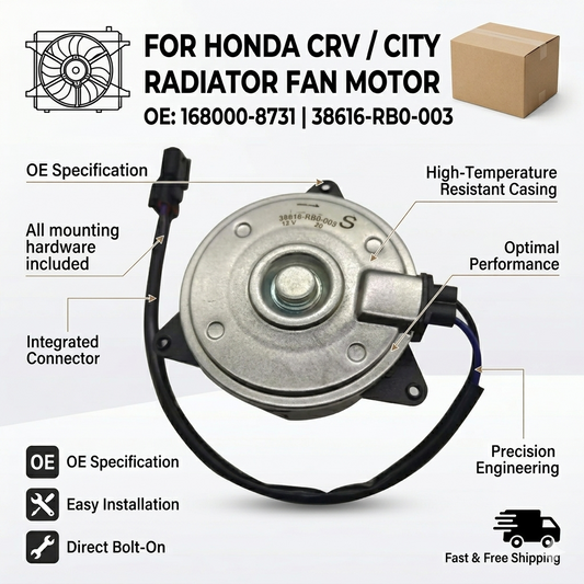 Radiator Cooling Fan Motor for Honda City / CR-V 12V | OEM 168000-8731 / 38616-RB0-003 (YC305)