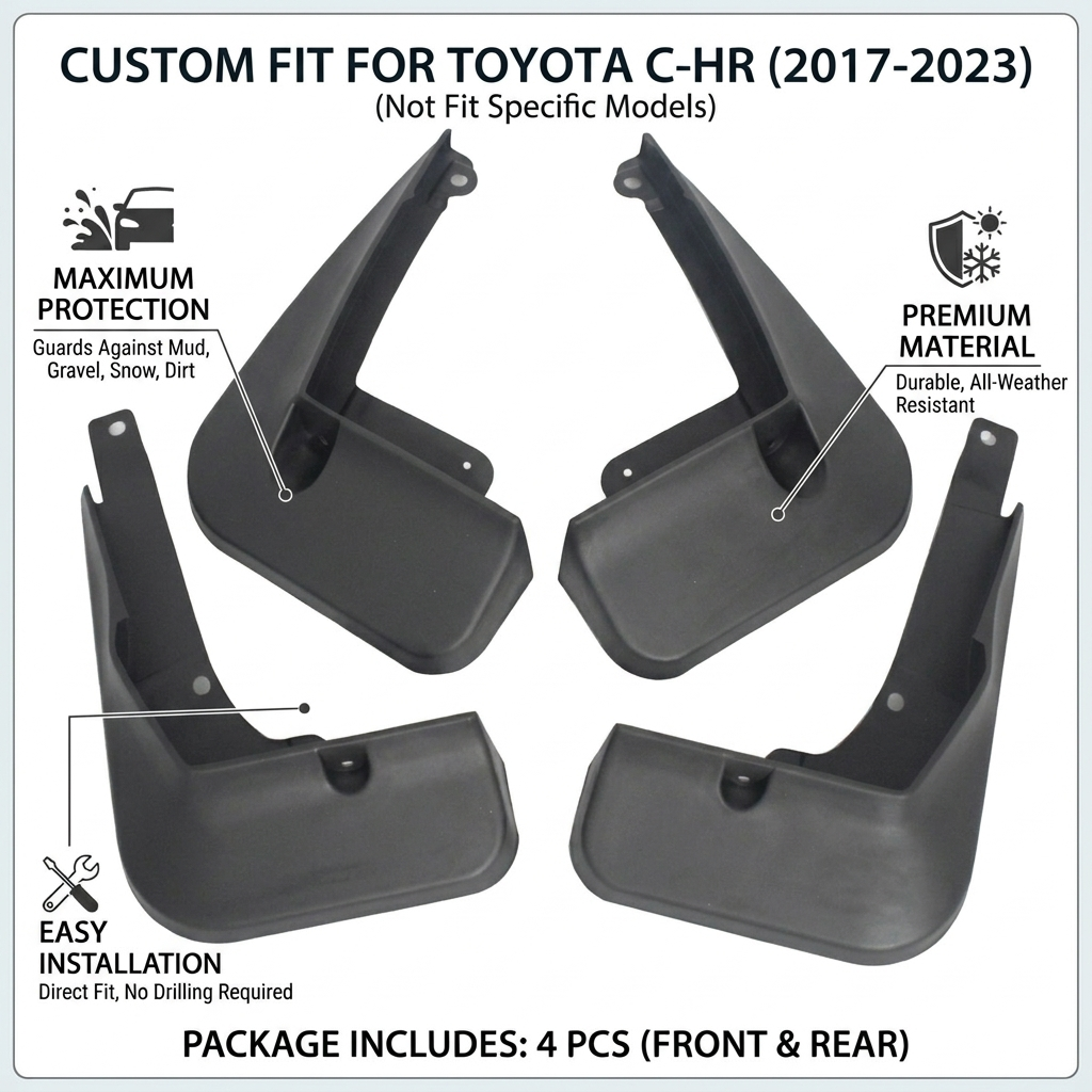 Mud Flaps for Toyota C-HR 2016-2023 | OEM PU060-10016-P1 YC101247
