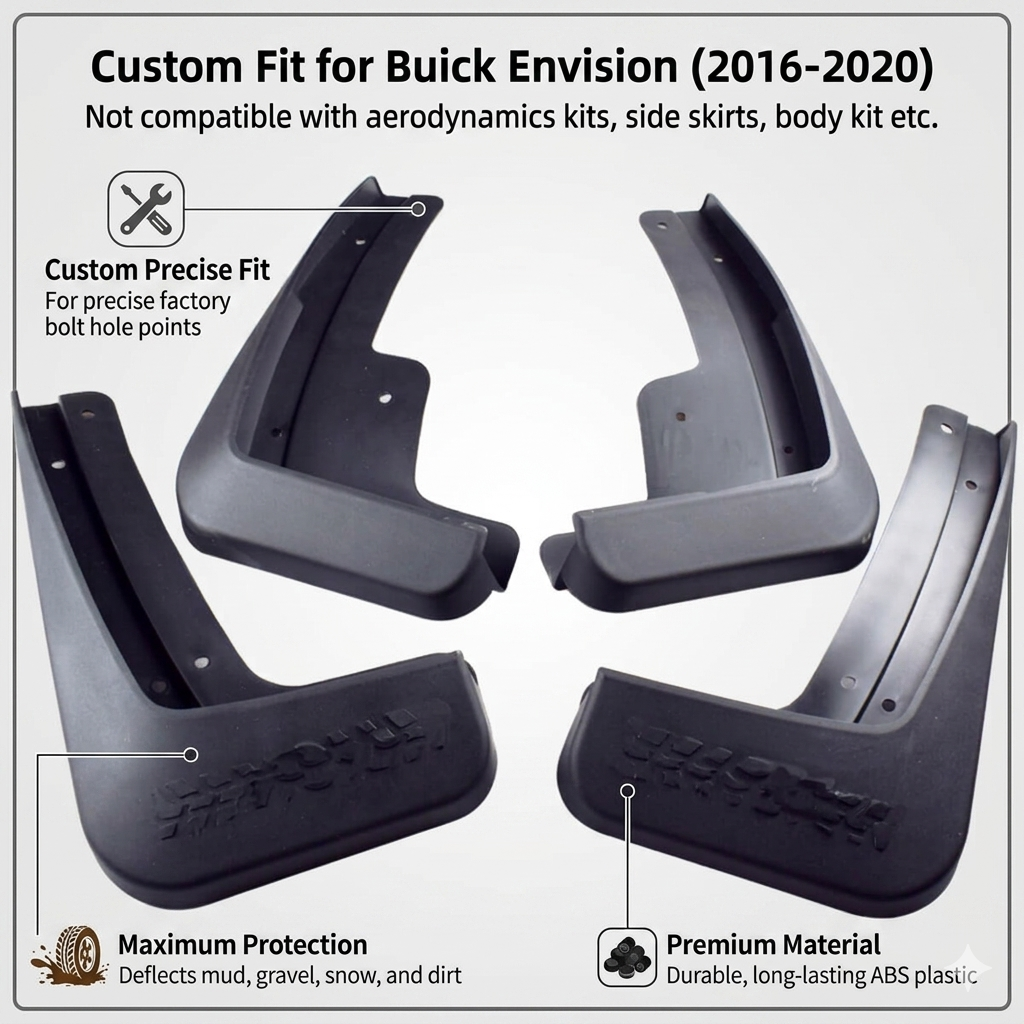 Mud Flaps for 2016-2020 Buick Envision | Splash Guards 4PCS – YC102084
