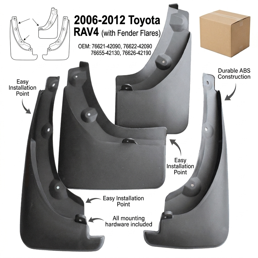 Toyota RAV4 2.0L Mud Flaps 2006-2012 | OEM PT76942090 (YC102122)