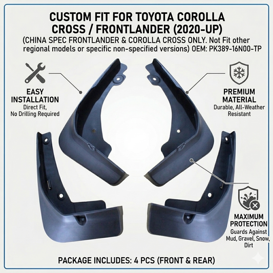 Mud Flaps for Toyota Corolla Cross 2020-up – OEM PK389-16N00-TP Splash Guards