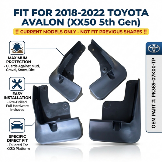 Mud Flaps for Toyota Avalon 5th Gen 2018-2023 – OEM PK389-07K00-TP YC102146