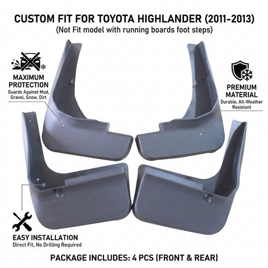 Mud Flaps for Toyota Highlander 2011-2013 – OEM PT908-48111 Splash Guards