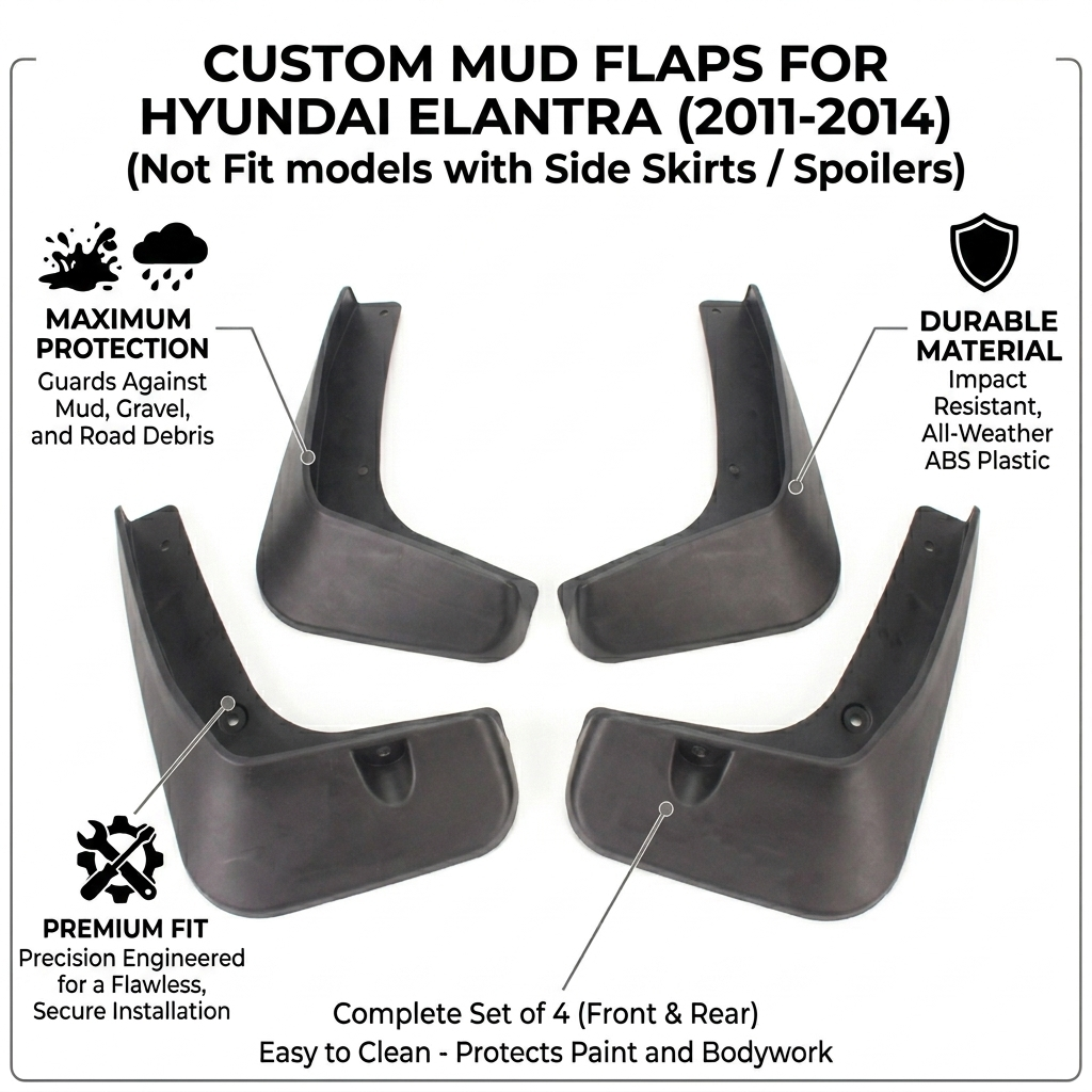 Mud Flaps for Hyundai Elantra MD Sedan 2011-2015 – OEM YC102165 Splash Guards