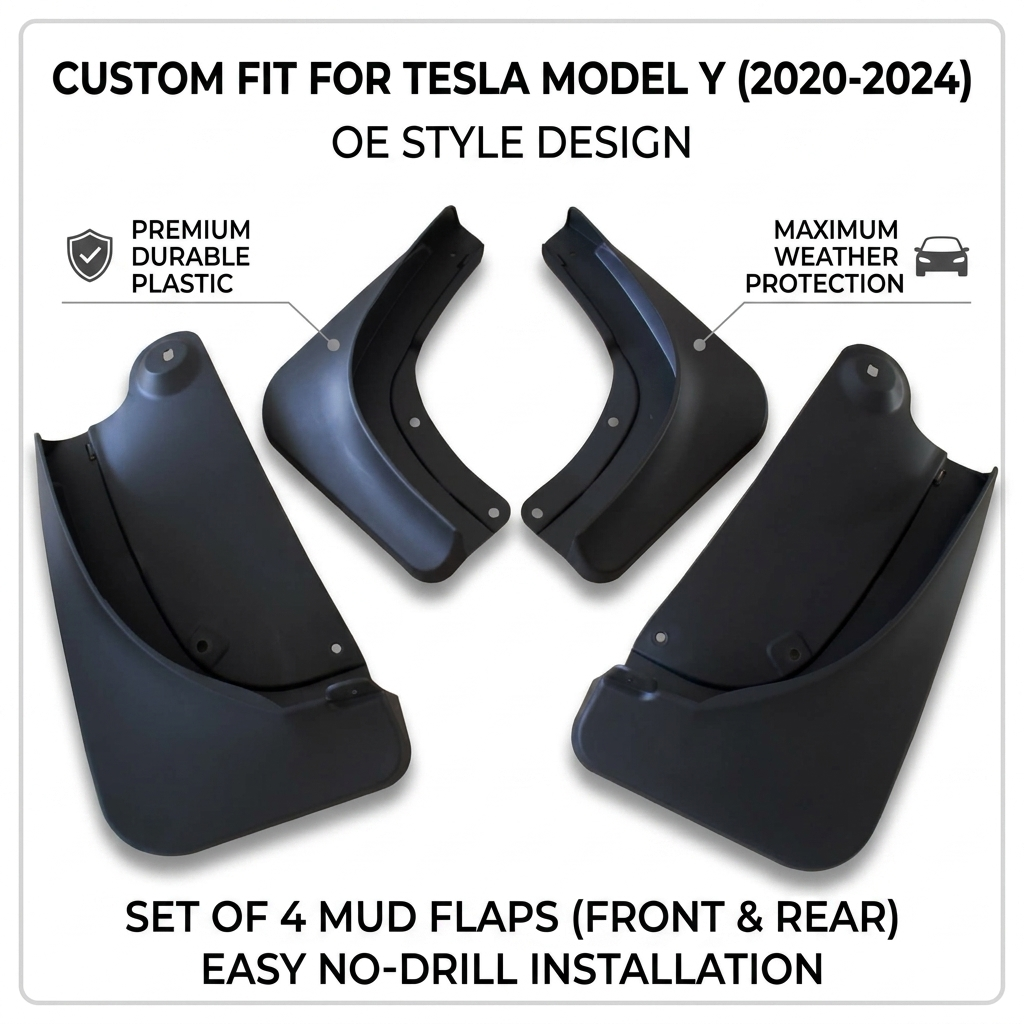 Mud Flaps For Tesla Model Y 2022-2024