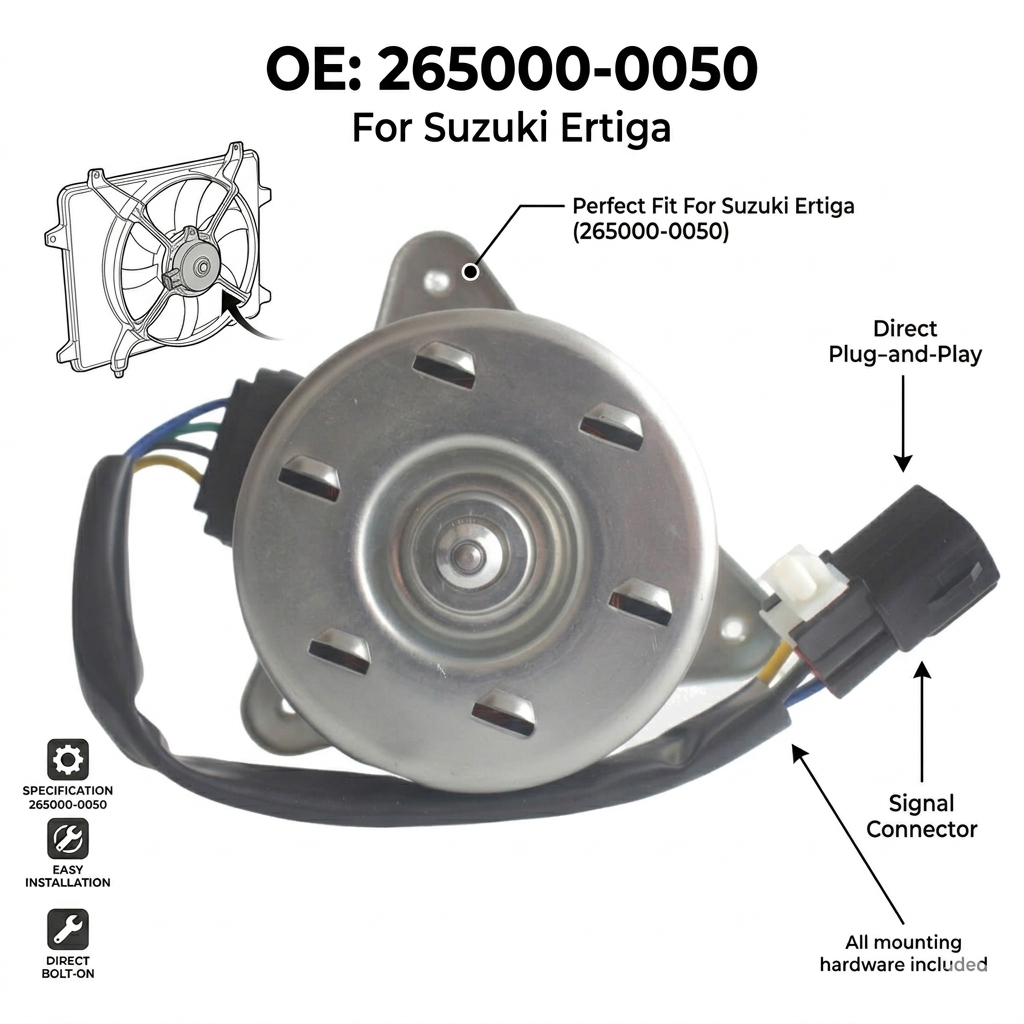 Radiator Cooling Fan Motor for Suzuki Ertiga | 12V OEM 265000-0050