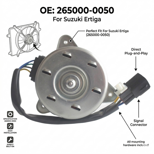 Radiator Cooling Fan Motor for Suzuki Ertiga | 12V OEM 265000-0050