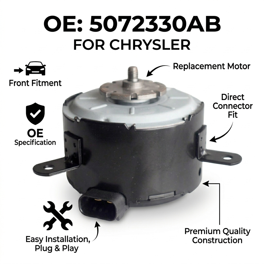 Radiator Cooling Fan Motor for Chrysler | OEM 5072330AB YC1034