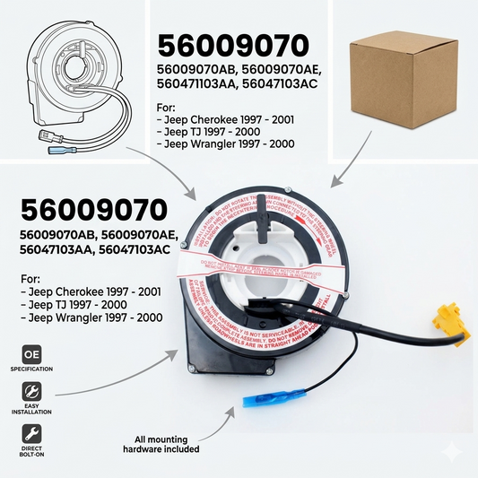 Clock Spring Spiral Cable for 1997-2001 Jeep Cherokee & 1997-2000 Wrangler TJ | OEM 56009070