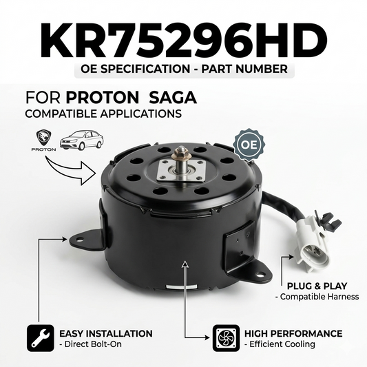 Radiator Cooling Fan Motor for Proton Saga | OEM KR75296HD YC1029