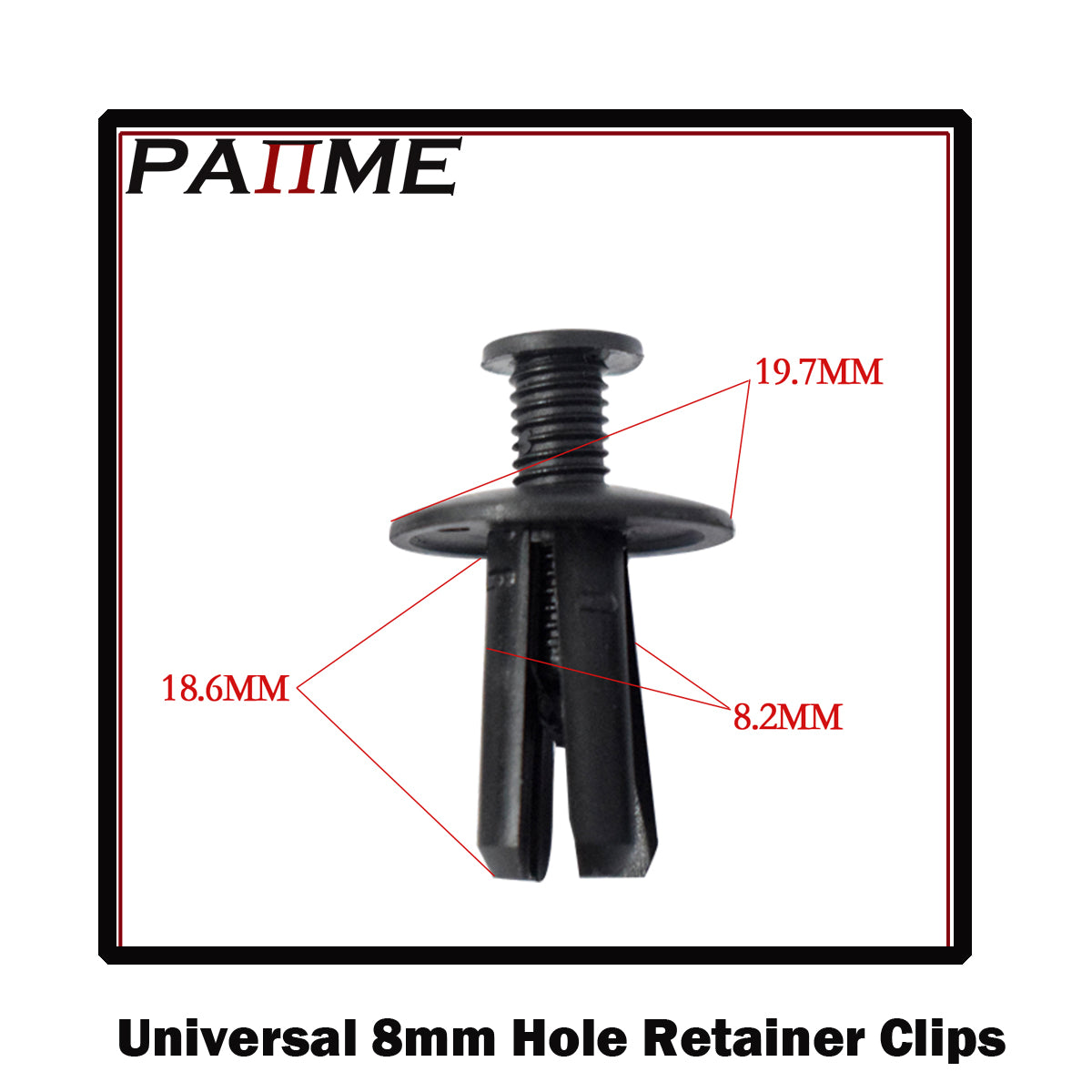 Retainer Fasten Clips for 8mm Hole Mud Flaps Bumper Fender