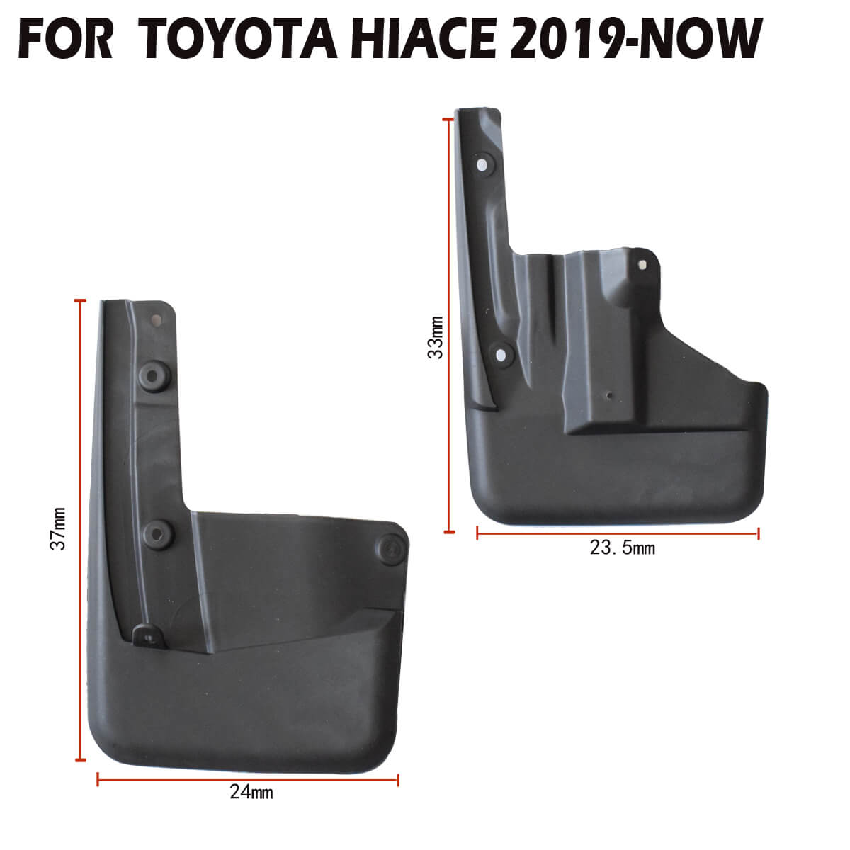 Toyota HiAce Mud Flaps Size Dimensions Specifications