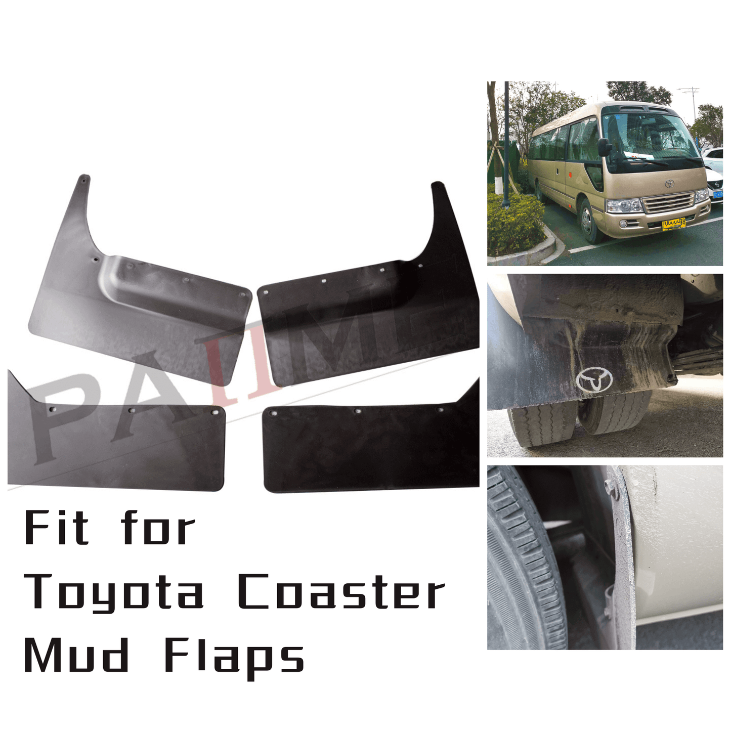 Mud Flaps fit for Toyota Coaster Front Rear Mudguards-Paitime YC101185